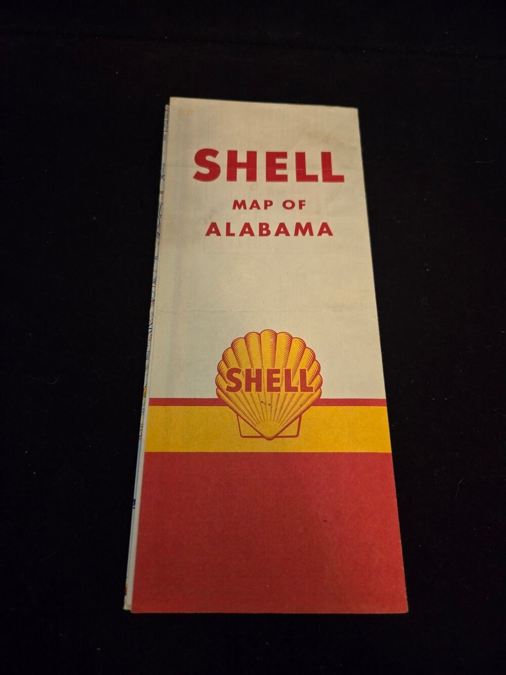 Vintage 1960 Shell Gasoline Road Map Alabama State Highway Map H.M. Gousha